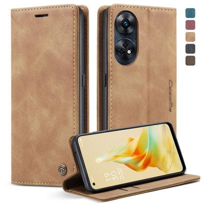 For OPPO Reno8 T 4G CaseMe 013 Multifunctional Horizontal Flip Leather Phone Case(Brown) by CaseMe