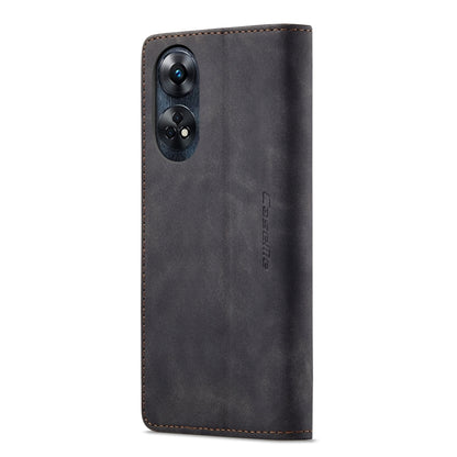 For OPPO Reno8 T 4G CaseMe 013 Multifunctional Horizontal Flip Leather Phone Case(Black) by CaseMe