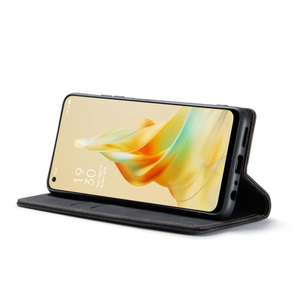 For OPPO Reno8 T 4G CaseMe 013 Multifunctional Horizontal Flip Leather Phone Case(Black) by CaseMe