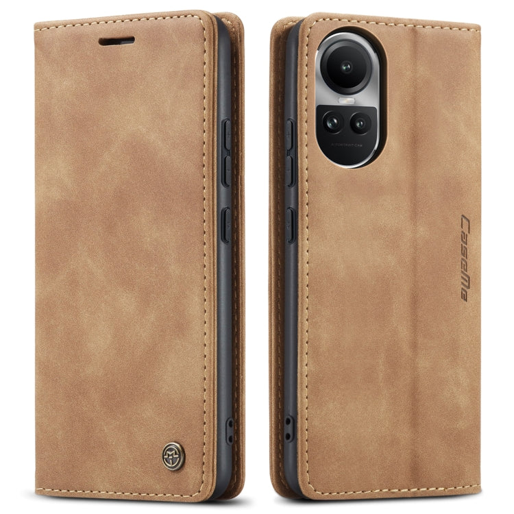 For OPPO Reno10 5G Global／Reno10 Pro Global CaseMe 013 Multifunctional Horizontal Flip Leather Phone Case(Brown) by CaseMe