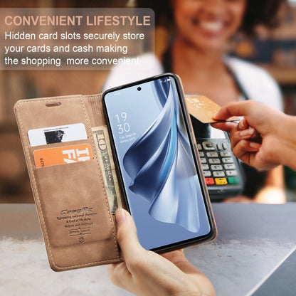 For OPPO Reno10 5G Global／Reno10 Pro Global CaseMe 013 Multifunctional Horizontal Flip Leather Phone Case(Brown) by CaseMe