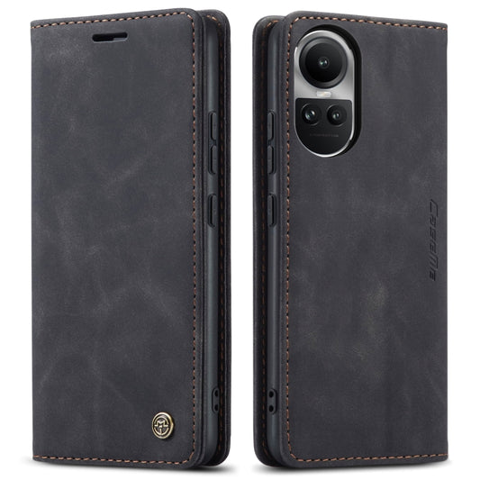 For OPPO Reno10 5G Global／Reno10 Pro Global CaseMe 013 Multifunctional Horizontal Flip Leather Phone Case(Black) by CaseMe