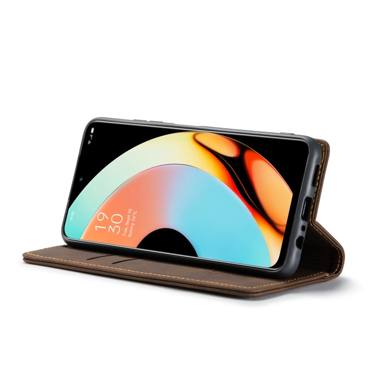 For Realme 10 Pro 5G CaseMe 013 Multifunctional Horizontal Flip Leather Phone Case(Coffee) by CaseMe