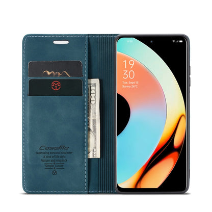 For Realme 10 Pro 5G CaseMe 013 Multifunctional Horizontal Flip Leather Phone Case(Blue) by CaseMe