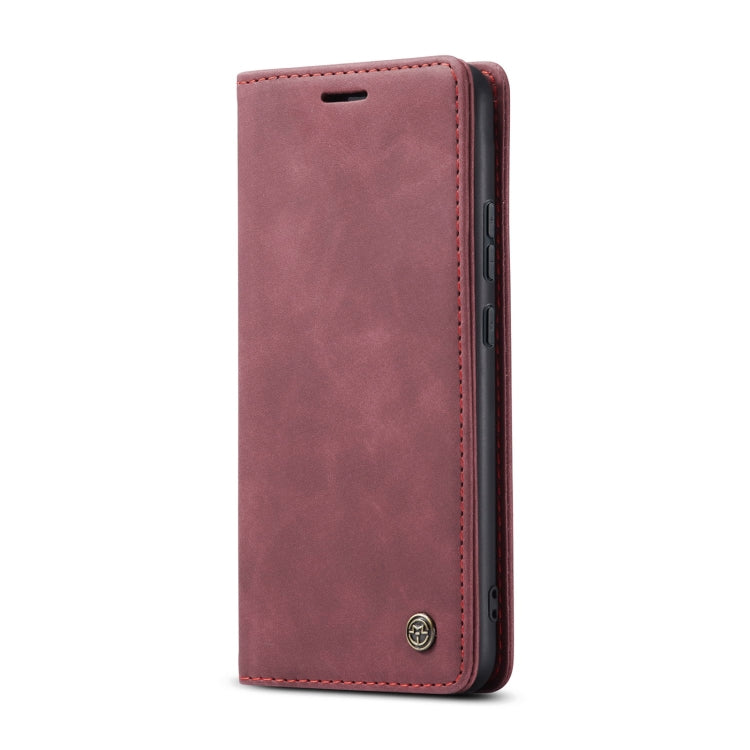 For Realme 10 Pro+ CaseMe 013 Multifunctional Horizontal Flip Leather Phone Case(Wine Red) by CaseMe