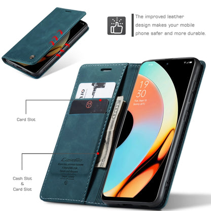 For Realme 10 Pro+ CaseMe 013 Multifunctional Horizontal Flip Leather Phone Case(Blue) by CaseMe