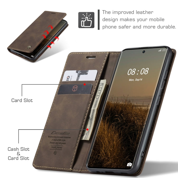 For Realme 11 Pro／Realme 11 Pro+ CaseMe 013 Multifunctional Horizontal Flip Leather Phone Case(Coffee) by CaseMe
