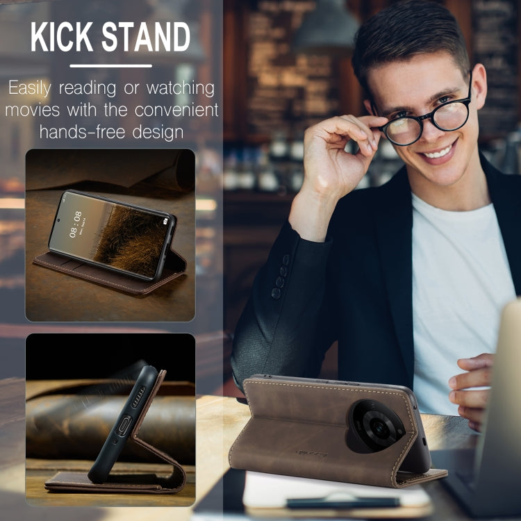 For Realme 11 Pro／Realme 11 Pro+ CaseMe 013 Multifunctional Horizontal Flip Leather Phone Case(Coffee) by CaseMe