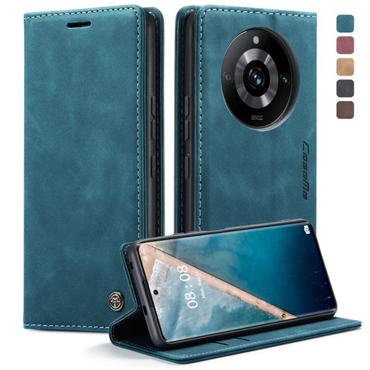 For Realme 11 Pro／Realme 11 Pro+ CaseMe 013 Multifunctional Horizontal Flip Leather Phone Case(Blue) by CaseMe