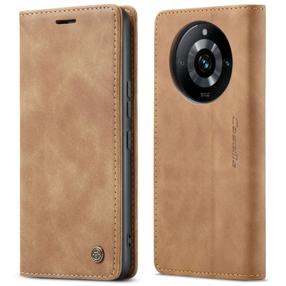 For Realme 11 Pro／Realme 11 Pro+ CaseMe 013 Multifunctional Horizontal Flip Leather Phone Case(Brown) by CaseMe