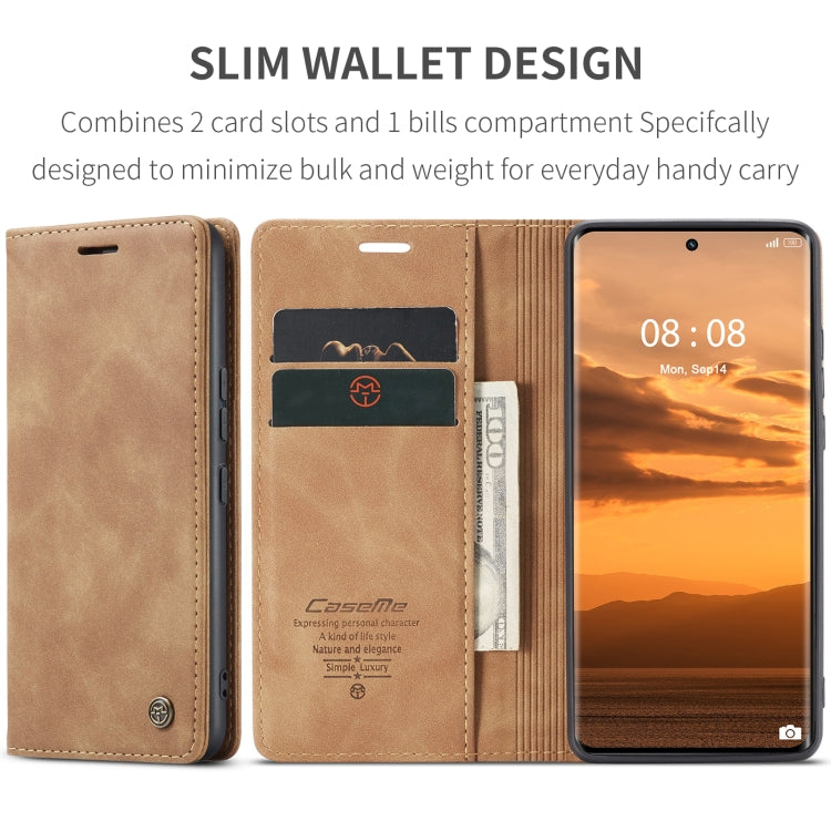 For Realme 11 Pro／Realme 11 Pro+ CaseMe 013 Multifunctional Horizontal Flip Leather Phone Case(Brown) by CaseMe