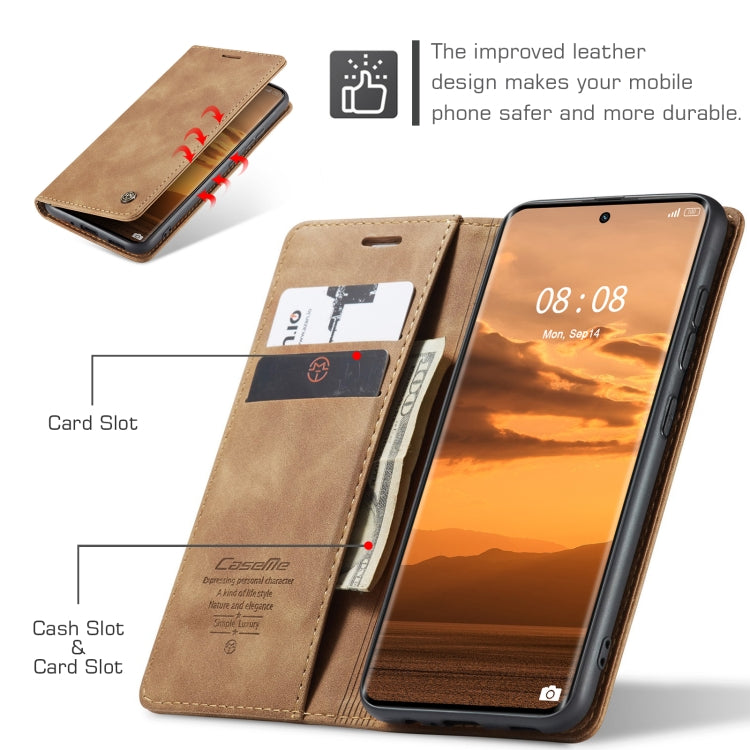 For Realme 11 Pro／Realme 11 Pro+ CaseMe 013 Multifunctional Horizontal Flip Leather Phone Case(Brown) by CaseMe