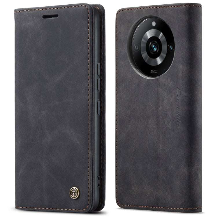 For Realme 11 Pro／Realme 11 Pro+ CaseMe 013 Multifunctional Horizontal Flip Leather Phone Case(Black) by CaseMe