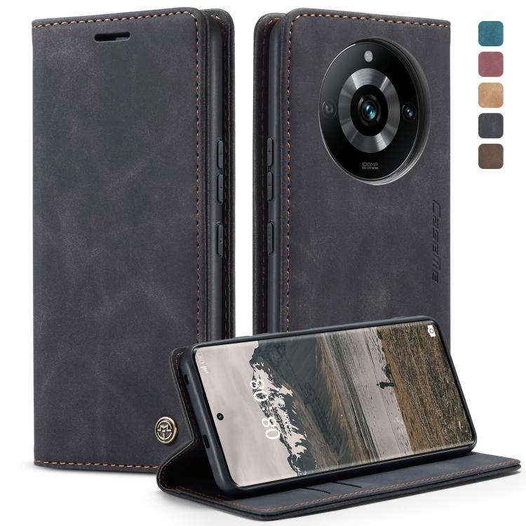 For Realme 11 Pro／Realme 11 Pro+ CaseMe 013 Multifunctional Horizontal Flip Leather Phone Case(Black) by CaseMe