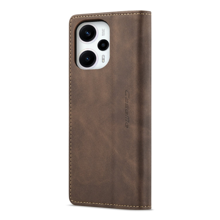 For Xiaomi Poco F5 5G/Redmi Note 12 Turbo 5G CaseMe 013 Multifunctional Horizontal Flip Leather Phone Case(Coffee) by CaseMe