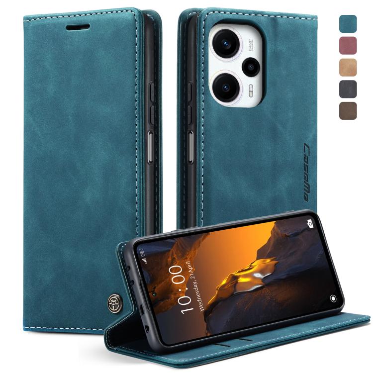 For Xiaomi Poco F5 5G/Redmi Note 12 Turbo 5G CaseMe 013 Multifunctional Horizontal Flip Leather Phone Case(Blue) by CaseMe