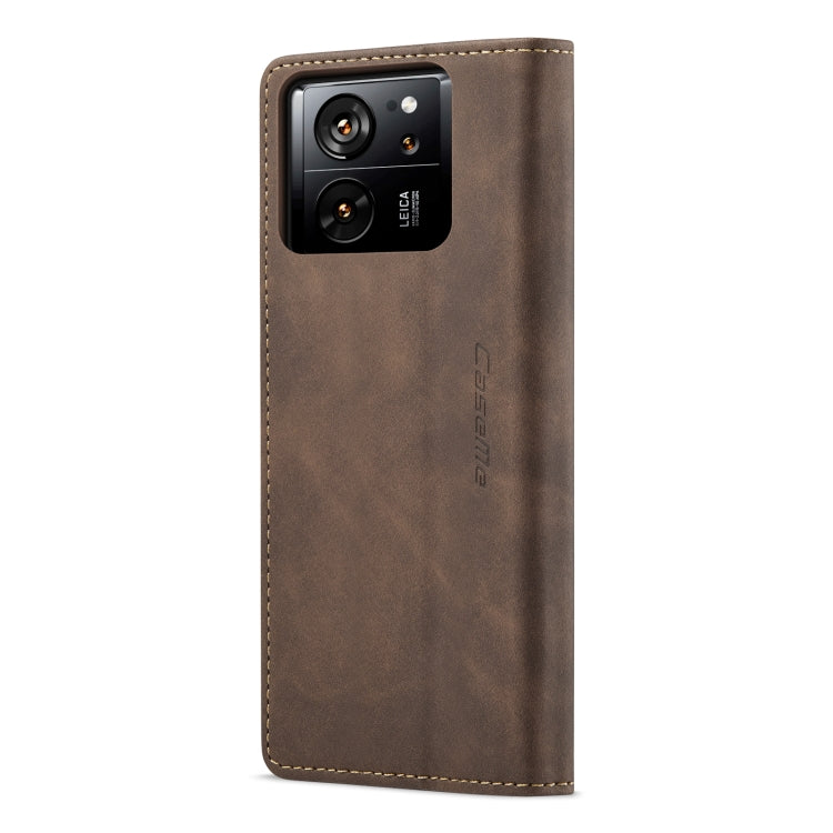 For Xiaomi 13T/13T Pro CaseMe 013 Multifunctional Horizontal Flip Leather Phone Case(Coffee) by CaseMe