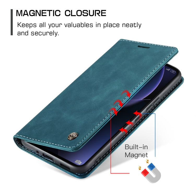 For Xiaomi 13T/13T Pro CaseMe 013 Multifunctional Horizontal Flip Leather Phone Case(Blue) by CaseMe