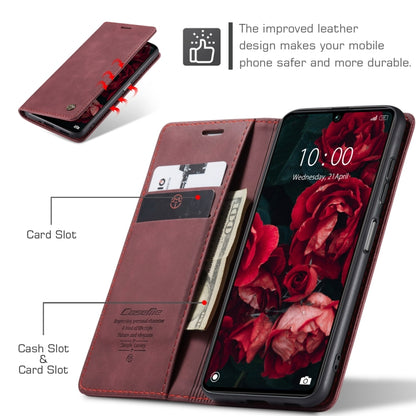 For Xiaomi Redmi 13C 4G Global / 13C 5G CaseMe 013 Multifunctional Horizontal Flip Leather Phone Case(Wine Red) by CaseMe