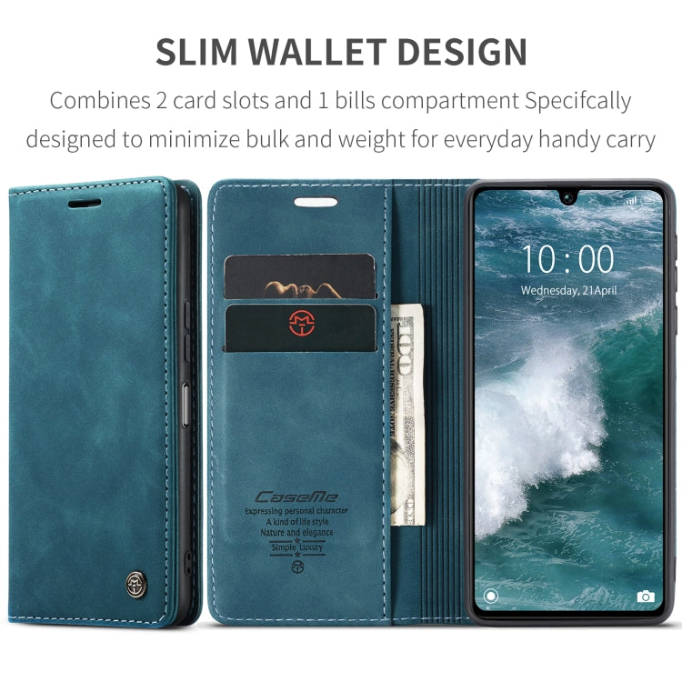 For Xiaomi Redmi 13C 4G Global / 13C 5G CaseMe 013 Multifunctional Horizontal Flip Leather Phone Case(Blue) by CaseMe
