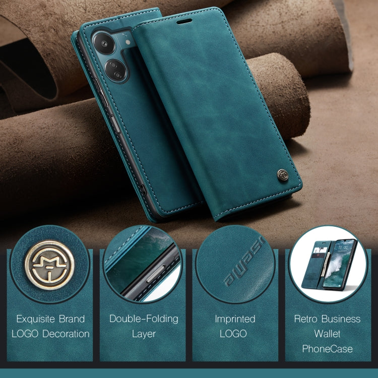 For Xiaomi Redmi 13C 4G Global / 13C 5G CaseMe 013 Multifunctional Horizontal Flip Leather Phone Case(Blue) by CaseMe