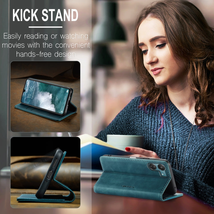 For Xiaomi Redmi 13C 4G Global / 13C 5G CaseMe 013 Multifunctional Horizontal Flip Leather Phone Case(Blue) by CaseMe