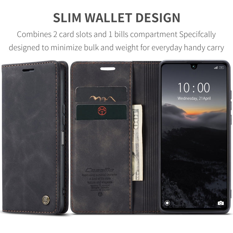 For Xiaomi Redmi 13C 4G Global / 13C 5G CaseMe 013 Multifunctional Horizontal Flip Leather Phone Case(Black) by CaseMe