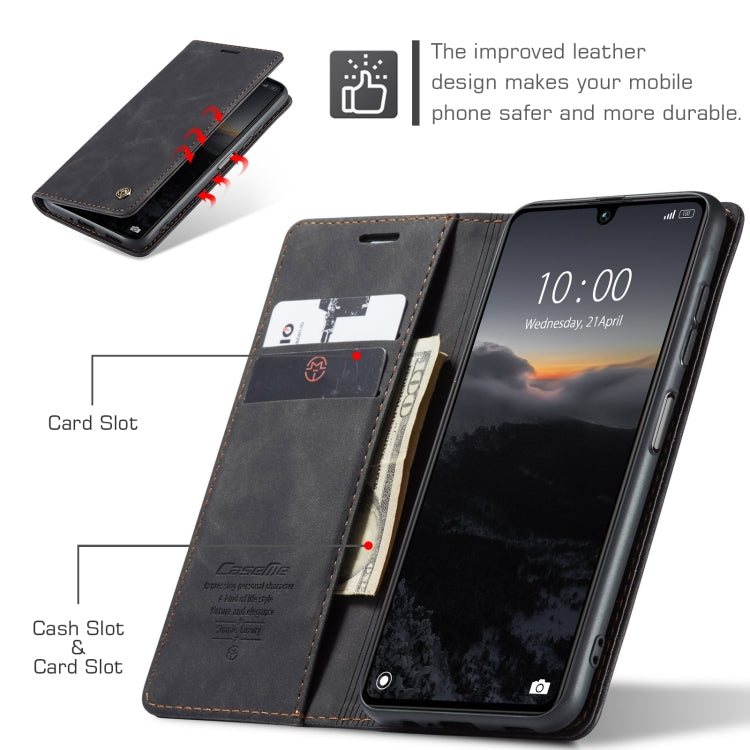 For Xiaomi Redmi 13C 4G Global / 13C 5G CaseMe 013 Multifunctional Horizontal Flip Leather Phone Case(Black) by CaseMe