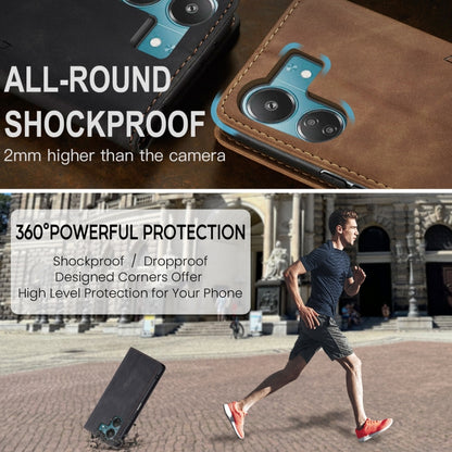 For Xiaomi Redmi 13C 4G Global / 13C 5G CaseMe 013 Multifunctional Horizontal Flip Leather Phone Case(Black) by CaseMe