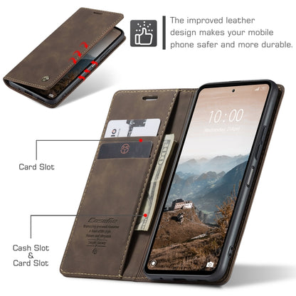 For Xiaomi Redmi 12 4G / 12 5G／Note 12R CaseMe 013 Multifunctional Horizontal Flip Leather Phone Case(Coffee) by CaseMe