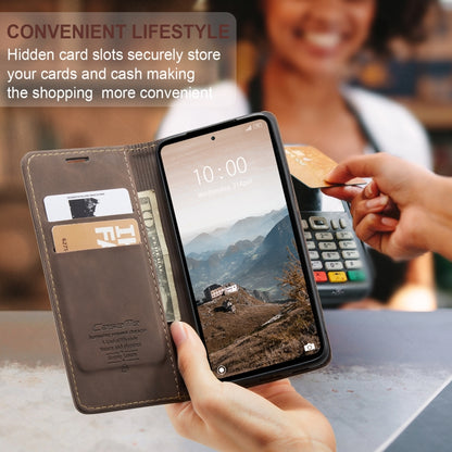 For Xiaomi Redmi 12 4G / 12 5G／Note 12R CaseMe 013 Multifunctional Horizontal Flip Leather Phone Case(Coffee) by CaseMe