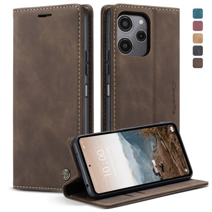 For Xiaomi Redmi 12 4G / 12 5G／Note 12R CaseMe 013 Multifunctional Horizontal Flip Leather Phone Case(Coffee) by CaseMe