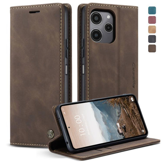 For Xiaomi Redmi 12 4G / 12 5G／Note 12R CaseMe 013 Multifunctional Horizontal Flip Leather Phone Case(Coffee) by CaseMe