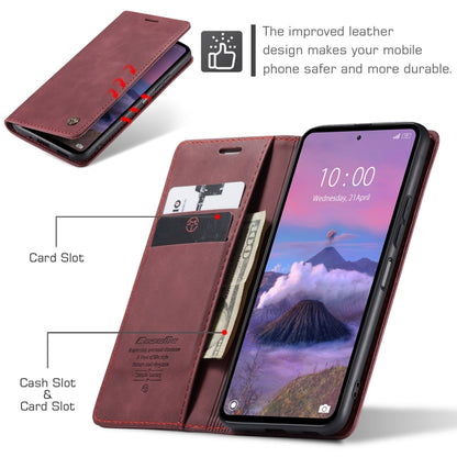 For Xiaomi Redmi 12 4G / 12 5G／Note 12R CaseMe 013 Multifunctional Horizontal Flip Leather Phone Case(Wine Red) by CaseMe