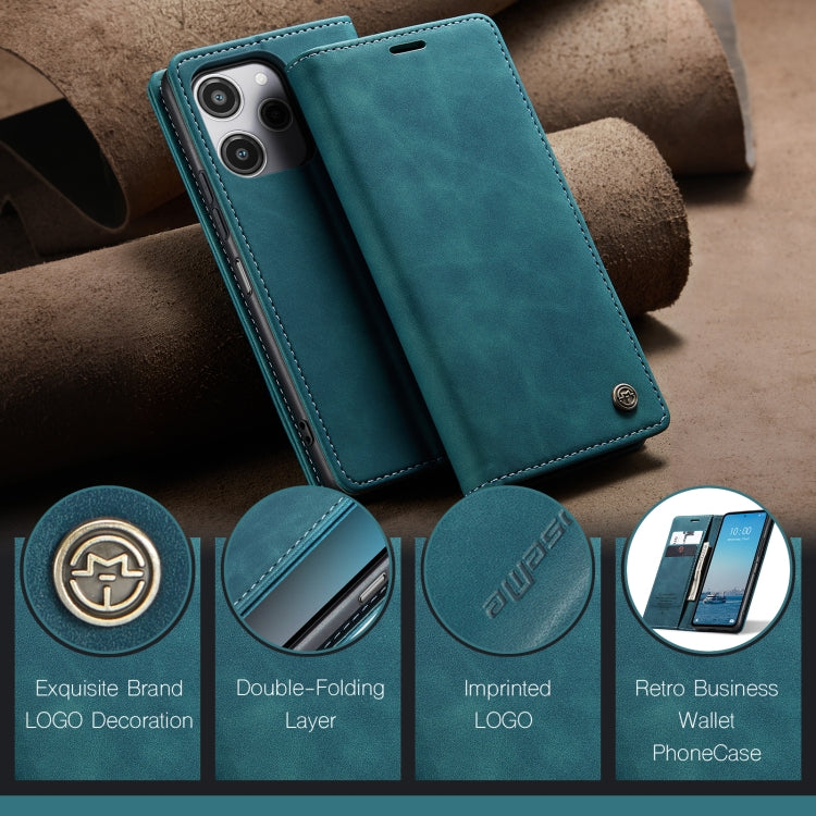 For Xiaomi Redmi 12 4G / 12 5G／Note 12R CaseMe 013 Multifunctional Horizontal Flip Leather Phone Case(Blue) by CaseMe