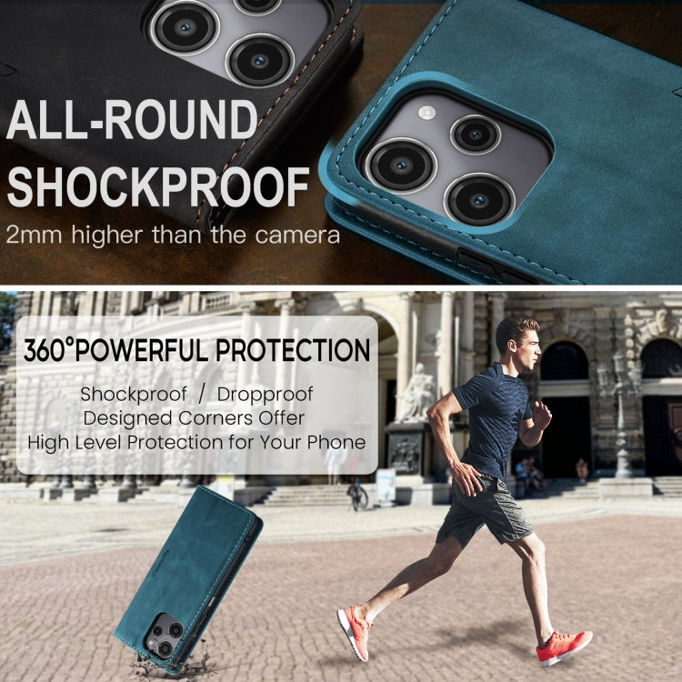 For Xiaomi Redmi 12 4G / 12 5G／Note 12R CaseMe 013 Multifunctional Horizontal Flip Leather Phone Case(Blue) by CaseMe