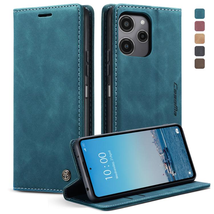 For Xiaomi Redmi 12 4G / 12 5G／Note 12R CaseMe 013 Multifunctional Horizontal Flip Leather Phone Case(Blue) by CaseMe