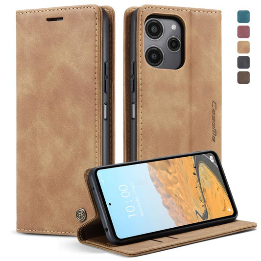 For Xiaomi Redmi 12 4G / 12 5G／Note 12R CaseMe 013 Multifunctional Horizontal Flip Leather Phone Case(Brown) by CaseMe