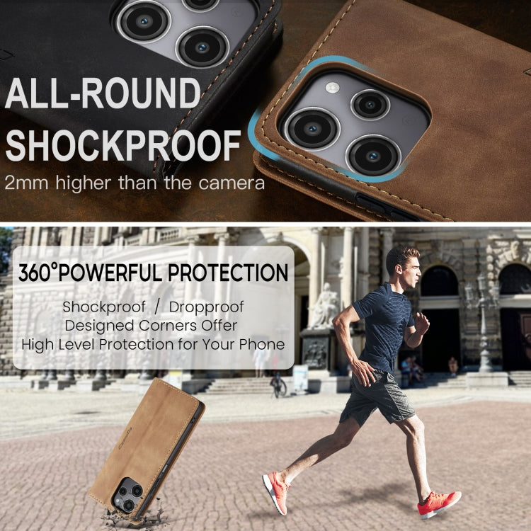 For Xiaomi Redmi 12 4G / 12 5G／Note 12R CaseMe 013 Multifunctional Horizontal Flip Leather Phone Case(Brown) by CaseMe