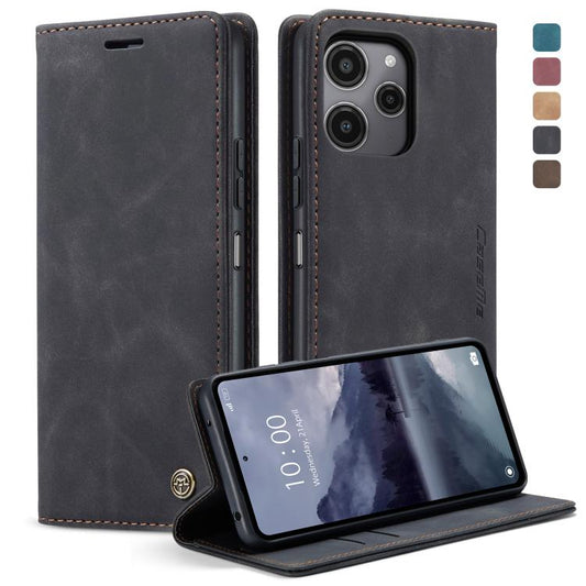 For Xiaomi Redmi 12 4G / 12 5G／Note 12R CaseMe 013 Multifunctional Horizontal Flip Leather Phone Case(Black) by CaseMe
