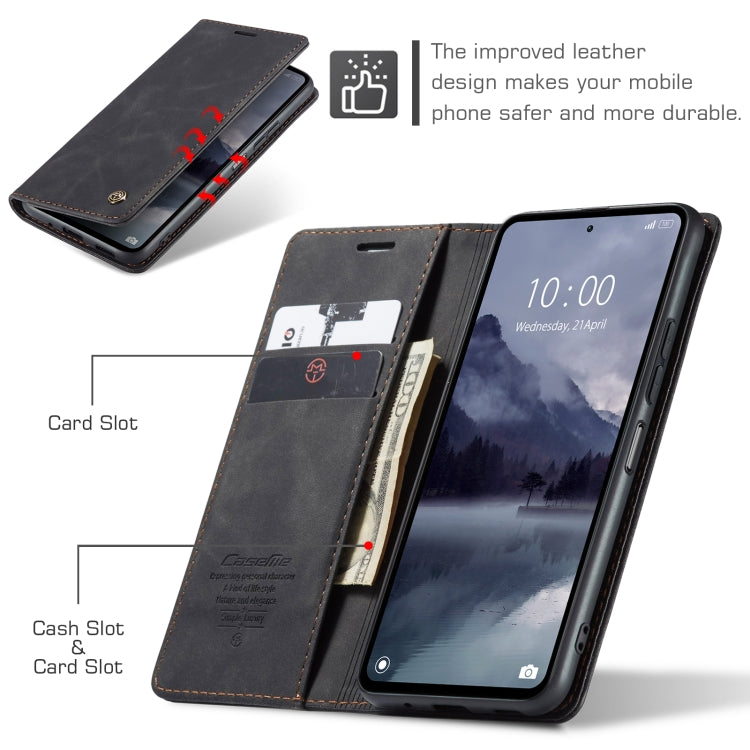 For Xiaomi Redmi 12 4G / 12 5G／Note 12R CaseMe 013 Multifunctional Horizontal Flip Leather Phone Case(Black) by CaseMe