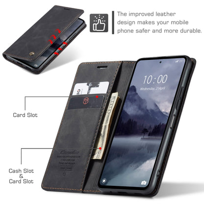 For Xiaomi Redmi 12 4G / 12 5G／Note 12R CaseMe 013 Multifunctional Horizontal Flip Leather Phone Case(Black) by CaseMe