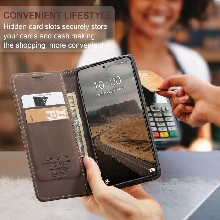 For Xiaomi 14 CaseMe 013 Multifunctional Horizontal Flip Leather Phone Case(Coffee) by CaseMe
