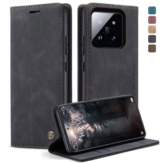 For Xiaomi 14 CaseMe 013 Multifunctional Horizontal Flip Leather Phone Case(Black) by CaseMe
