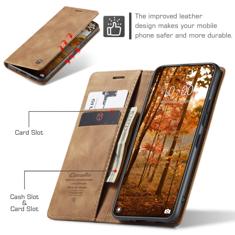 For Xiaomi 14 Pro CaseMe 013 Multifunctional Horizontal Flip Leather Phone Case(Brown) by CaseMe