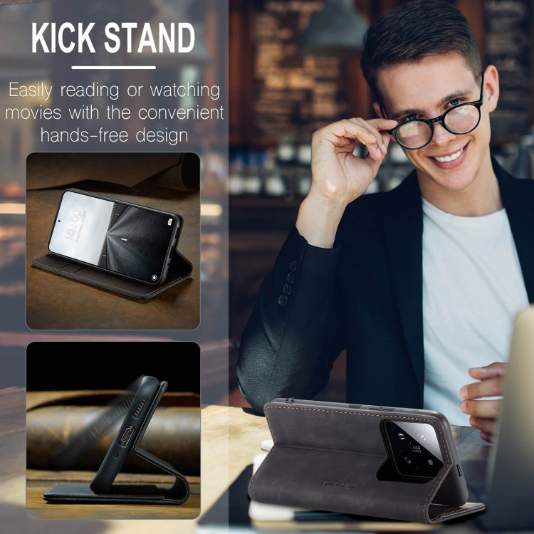 For Xiaomi 14 Pro CaseMe 013 Multifunctional Horizontal Flip Leather Phone Case(Black) by CaseMe