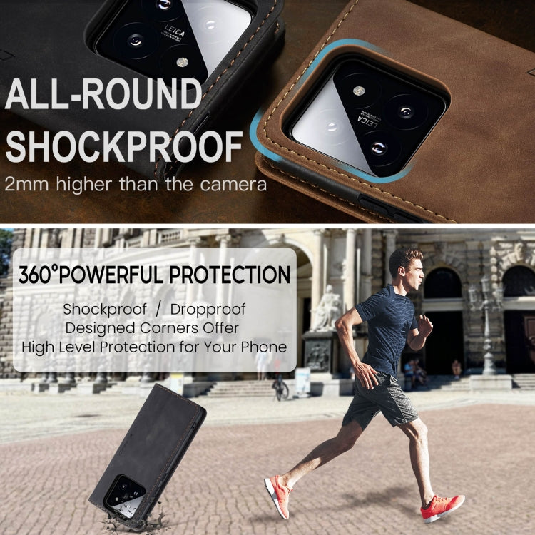 For Xiaomi 14 Pro CaseMe 013 Multifunctional Horizontal Flip Leather Phone Case(Black) by CaseMe