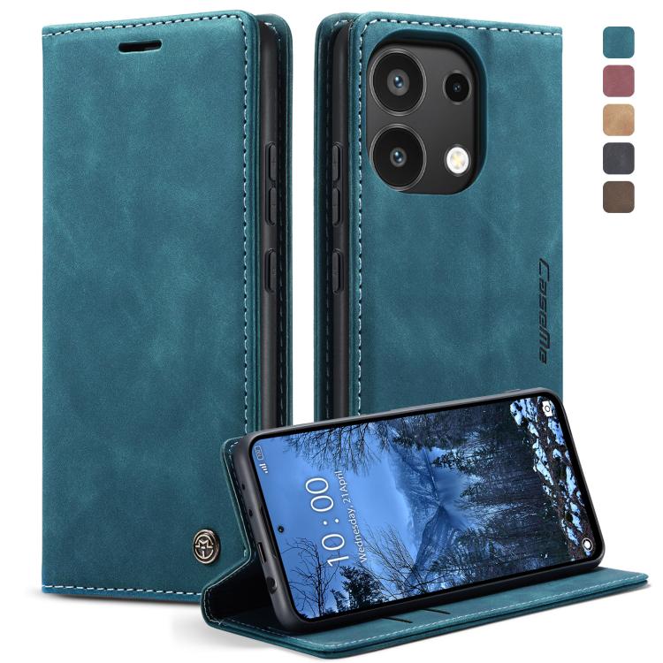 For Xiaomi Redmi Note 13 4G CaseMe 013 Multifunctional Horizontal Flip Leather Phone Case(Blue) by CaseMe