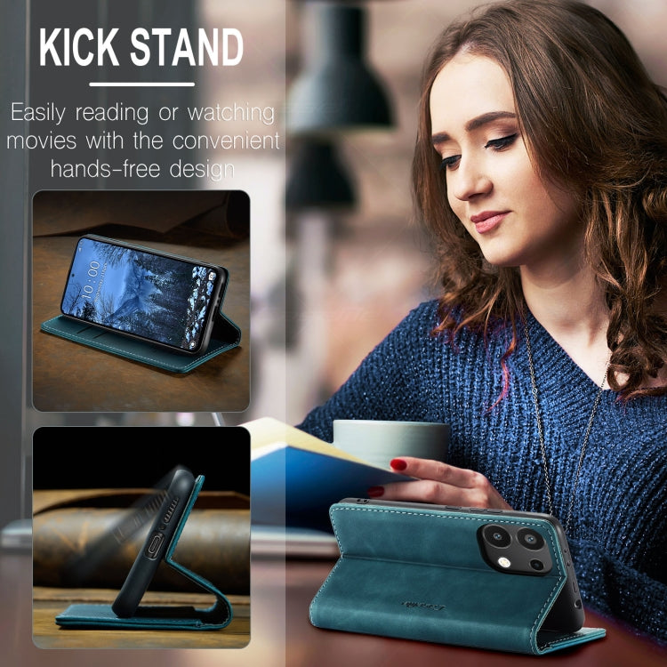 For Xiaomi Redmi Note 13 4G CaseMe 013 Multifunctional Horizontal Flip Leather Phone Case(Blue) by CaseMe