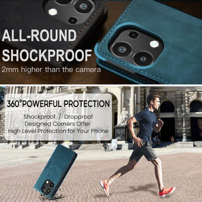 For Xiaomi Redmi Note 13 4G CaseMe 013 Multifunctional Horizontal Flip Leather Phone Case(Blue) by CaseMe